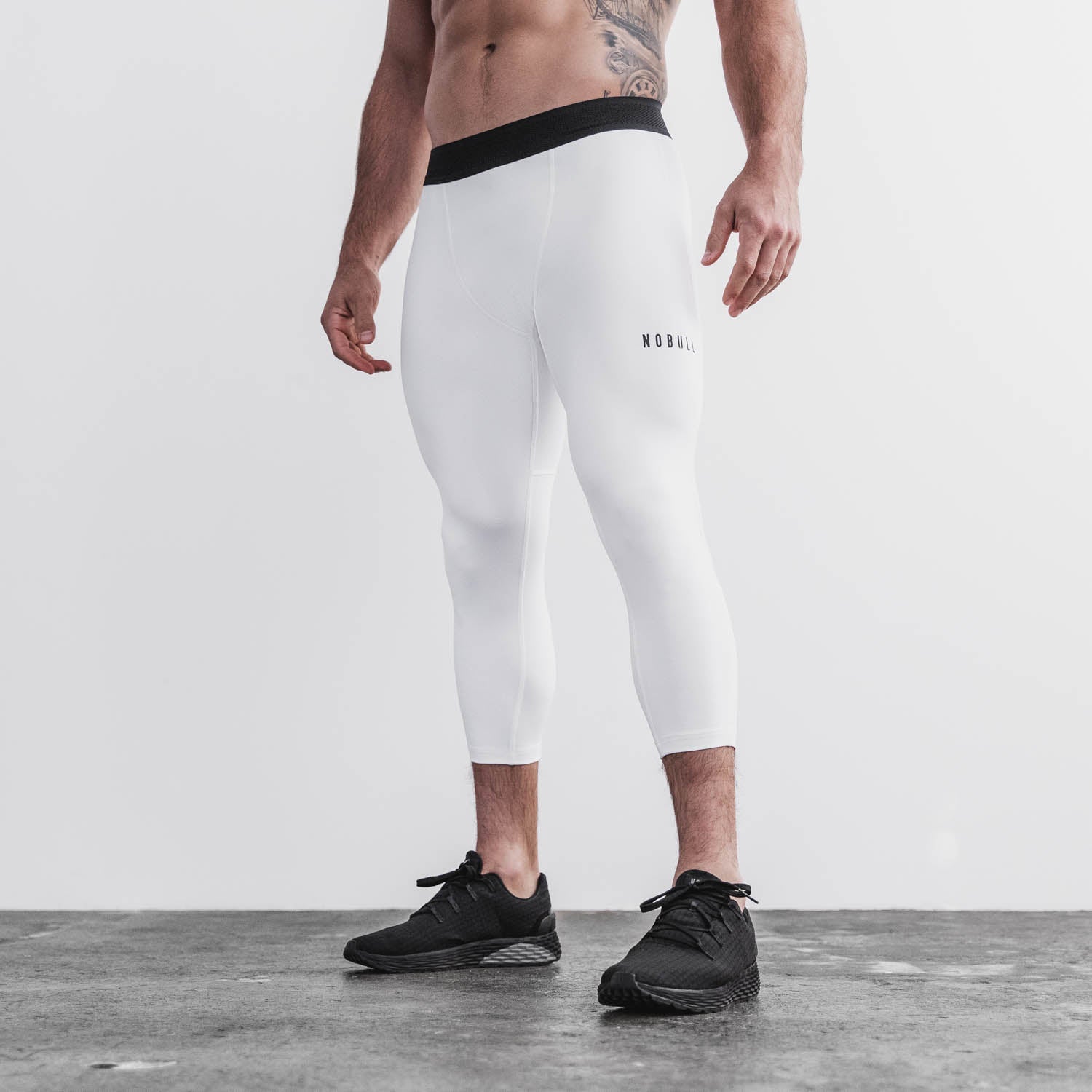 MEN'S MIDWEIGHT COMPRESSION TIGHT 23 | WHITE | NOBULL