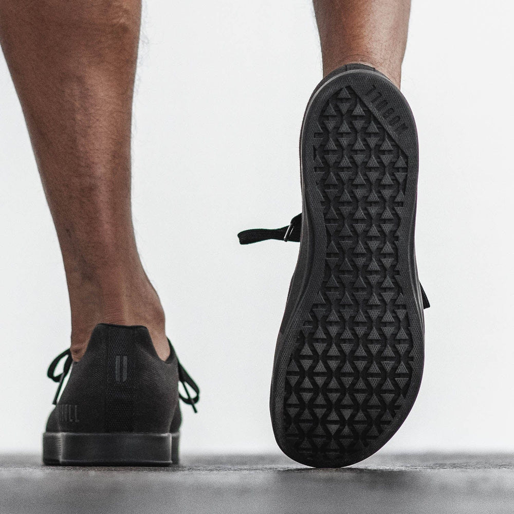 Men's Black Oasis Mid Canvas Trainers NOBULL