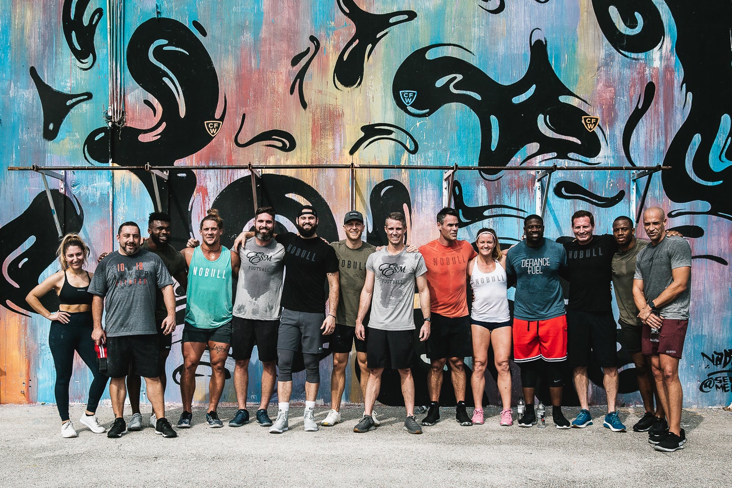 group of people after a workout
